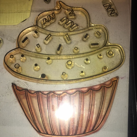 $4 sale💞 Hand stamped card with Cupcake stamp set! -8 clear stamps - Picture 5 of 8